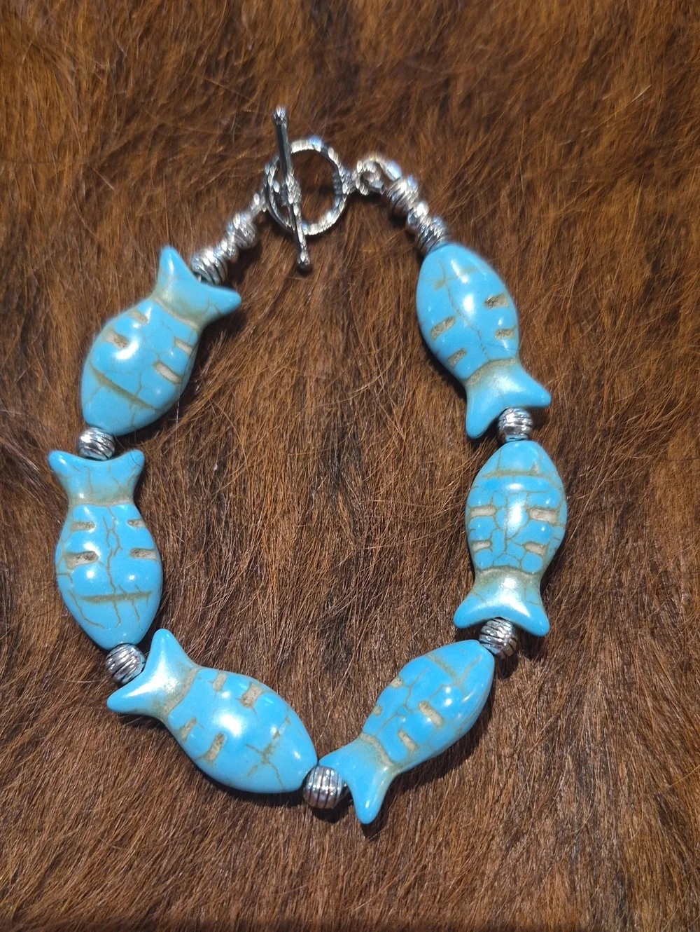 Turquoise Fish Bead Bracelet - Women Jewelry